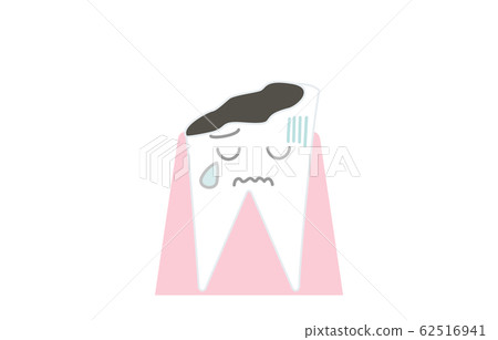 Progress of caries, only the root of the tooth remains with caries 62516941