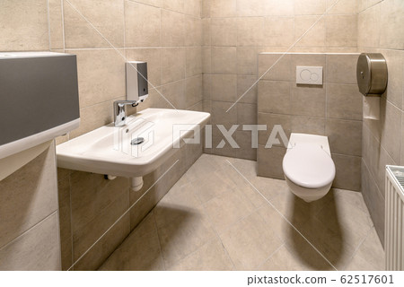 Mounted toilet bowl and sink in wc 62517601