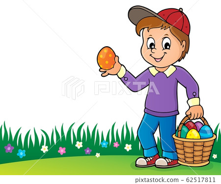 Boy with Easter eggs theme image 2 Boy with Easter eggs theme image 2 62517811