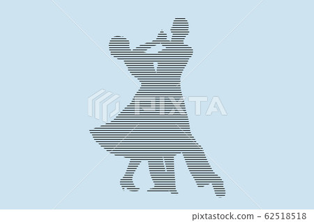 ballroom dancing partner dancers silhouette 62518518