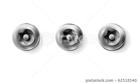 Set metal tamper resistant torx screw, bolt 62518540