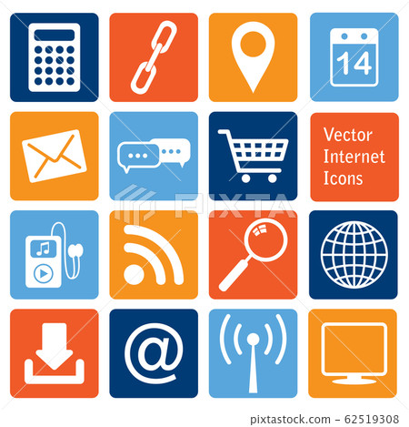 vector collection: internet icons - Stock Illustration [62519308] - PIXTA