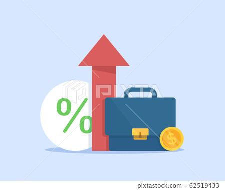 revenue increase,Compound interest, added value,flat design icon vector illustration  revenue increase,Compound interest, added value,flat design icon vector illustration  62519433