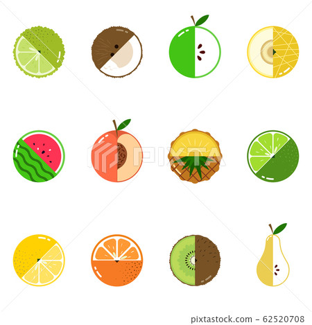 Fruits diversely oriented seamless vector pattern isolated 62520708