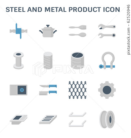 steel metal icon 62520946
