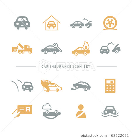 保險 車輛保險 圖標 62522051