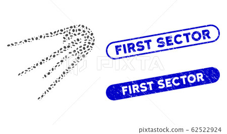 Ellipse Collage First Satellite with Distress First Sector Seals Ellipse Collage First Satellite with Distress First Sector Seals 62522924