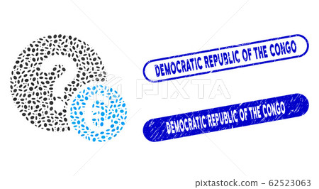 Oval Collage Euro Balance Query with Textured Democratic Republic of the Congo Seals Oval Collage Euro Balance Query with Textured Democratic Republic of the Congo Seals 62523063