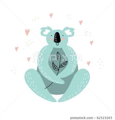 Cute cartoon koala print for baby party Cute cartoon koala print for baby party 62523263