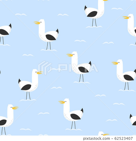 seagull scandinavian pattern seagull scandinavian pattern 62523407