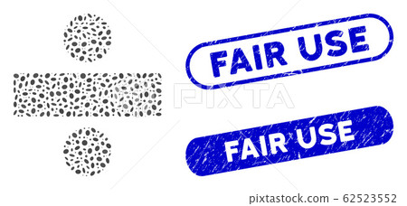 Ellipse Mosaic Divide Math Operation with Scratched Fair Use Seals 62523552