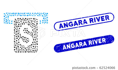 Elliptic Mosaic Cash Withdraw with Textured Angara River Seals 62524066
