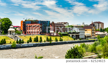 Cityscape of Vladikavkaz with the Terek river in Russia 62524615