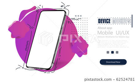 Smartphone frame less blank screen, rotated position. 3d isometric illustration cell phone. Smartphone perspective view. Template for infographics or presentation UI design interface. vector Smartphone frame less blank screen, rotated position. 3d isometric illustration cell phone. Smartphone perspective view. Template for infographics or presentation UI design interface. vector 62524781