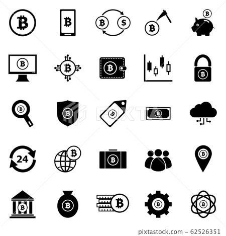 Bitcoin icons on white background Bitcoin icons on white background 62526351