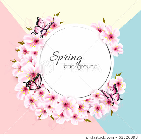 Spring nature background with a pink sakura Spring nature background with a pink sakura 62526398