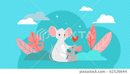 Happy Mother S Day Love Card With Mother Mouse Stock Illustration