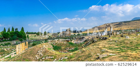 The ruins of the ancient city of Hierapolis in 62529614