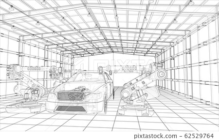 Assembly of motor vehicle. Vector - Stock Illustration [62529764] - PIXTA