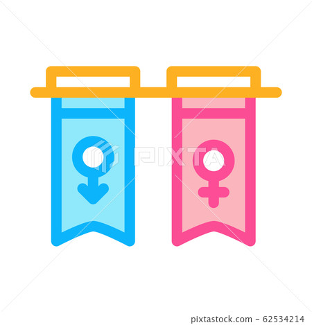 Flags Woman Marks Icon Vector Outline Illustration Flags Woman Marks Icon Vector Outline Illustration 62534214