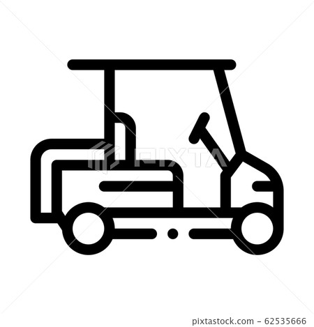 Caddy Golf Car Icon Vector Outline Illustration 62535666