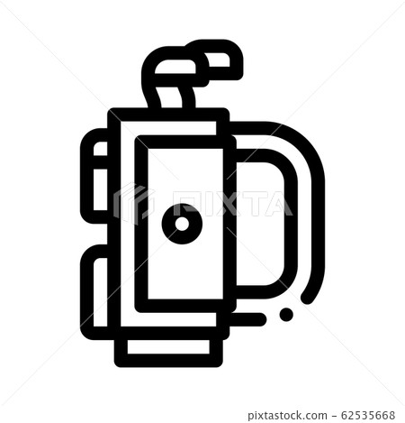 Golf Putters Bag Icon Vector Outline Illustration 62535668