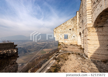 Ruins of the Fort Mollinary and Adige Valley near Verona Italy 62535672