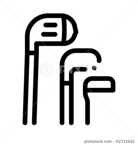 Golf Putters Icon Vector Outline Illustration 62535682