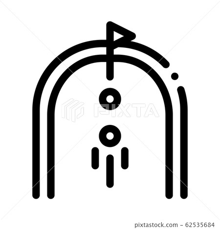 Golf Field Icon Vector Outline Illustration 62535684
