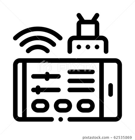 Phone Control Icon Vector Outline Illustration 62535869