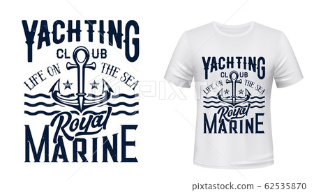 Nautical anchor t-shirt print of yacht club 62535870