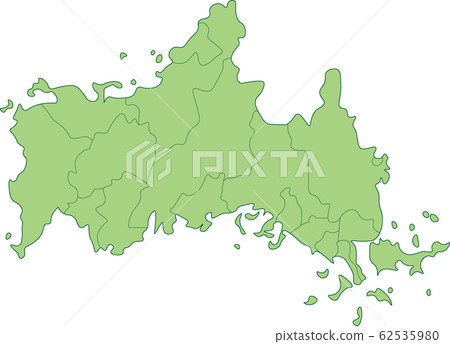 山口縣地圖_按市町村 62535980