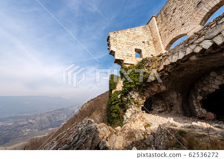 Ruins of the Fort Mollinary and Adige Valley near Verona Italy 62536272