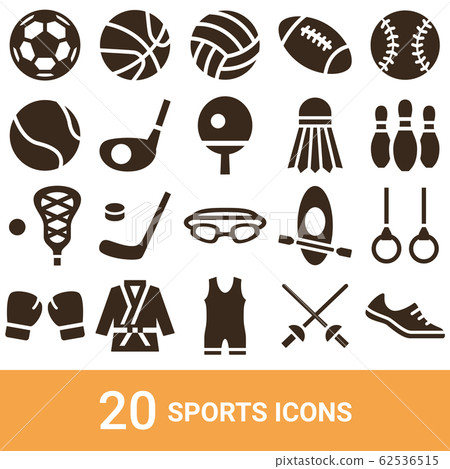 Product Icon Sport Silhouette 20 sets - Stock Illustration