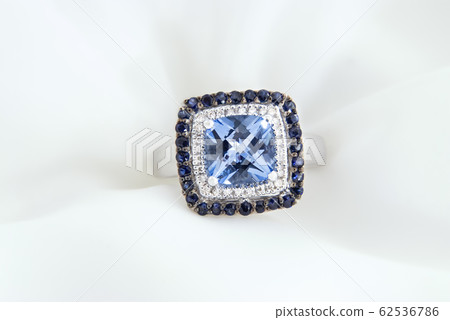 White Gold Ring With Blue Topaz White Gold Ring With Blue Topaz 62536786