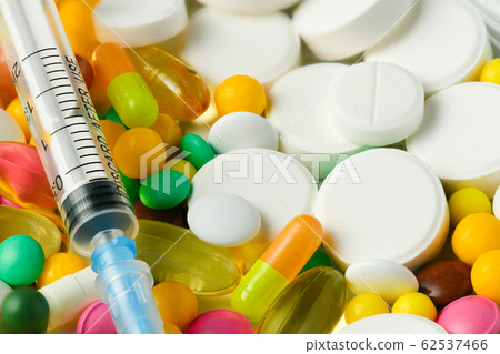 Pills, tablets, syringe, vitamins, drugs, medicine 62537466
