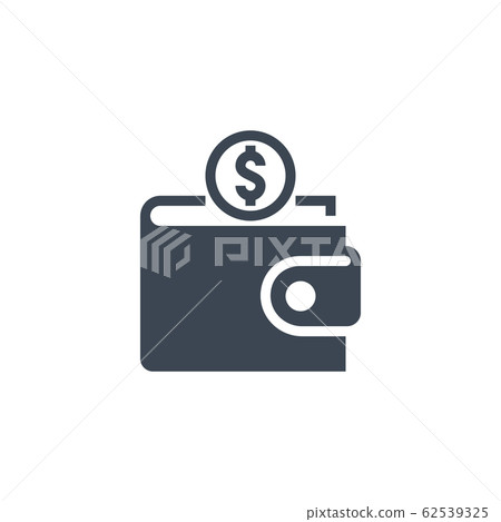 Personal Wallet related vector glyph icon. 62539325