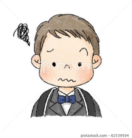 New students boy expressions worried faces (entrance ceremony clothes) 62539504