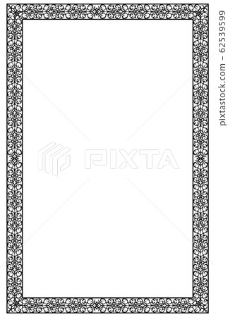 Ivy pattern frame 1 (monochrome) 62539599