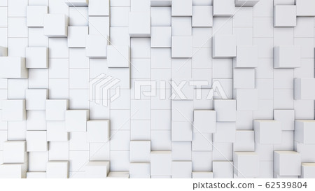 Abstract 3D illustration of white cubes background - Stock Illustration ...