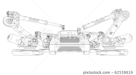 Assembly of motor vehicle. Vector - Stock Illustration [62539819] - PIXTA
