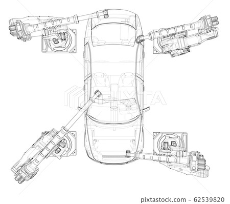 Assembly of motor vehicle. Vector - Stock Illustration [62539820] - PIXTA