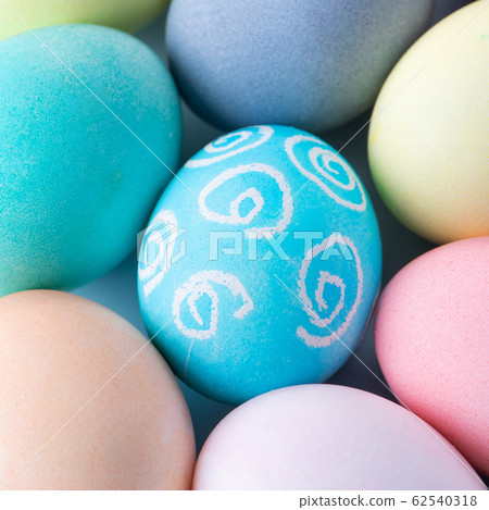 Resurrection Resurrection Ayadan Hand-made indigo background Staining coloring Special eggs Easter eggs 62540318