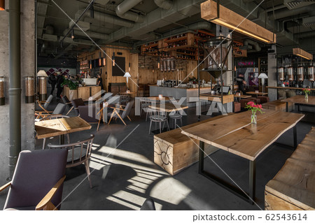 Interior of modern cafe in loft style 62543614