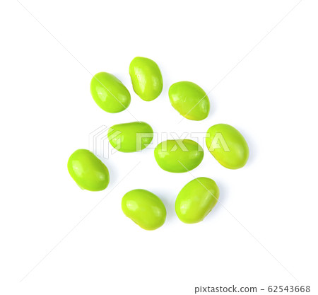green soya bean on white background 62543668