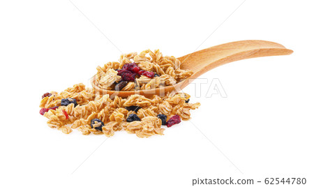 granola  grain on white background 62544780