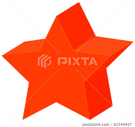 Geometric shape of star in orange 62544937