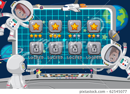 Screen template for space theme game with Screen template for space theme game with 62545077