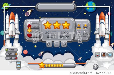 Screen template for computer game with space theme Screen template for computer game with space theme 62545078