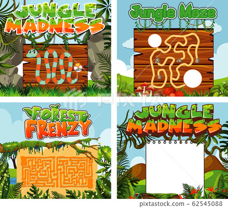 Game templates with green grass in background 62545088